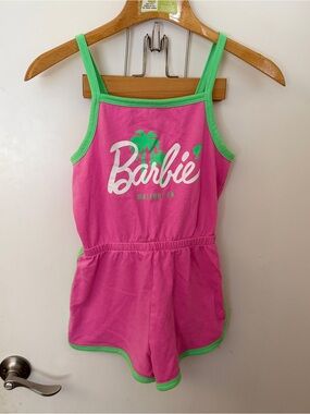 Barbie Pink Romper with Green Trim